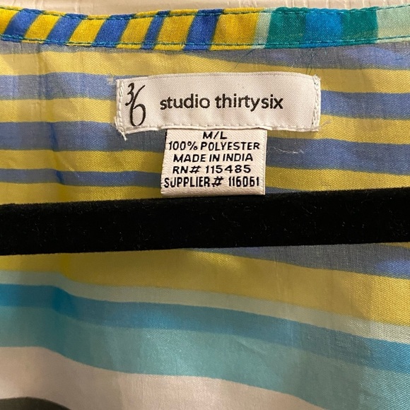 Swim Cover by Studio 36 Horizontal Stripes Sz M/L - Picture 4 of 4